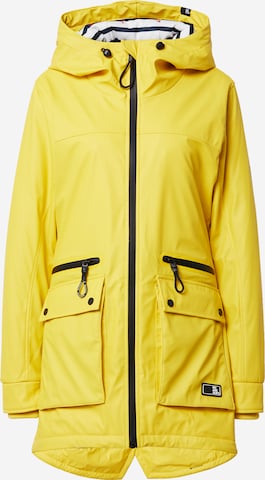 Alife and Kickin Λειτουργικό παλτό 'AudreyAK' σε κίτρινο: μπροστά