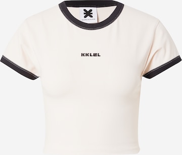 balts Karo Kauer T-Krekls 'Ringer': no priekšpuses