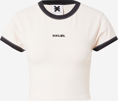 Karo Kauer T-Shirt 'Ringer' in schwarz / wollweiß, Produktansicht