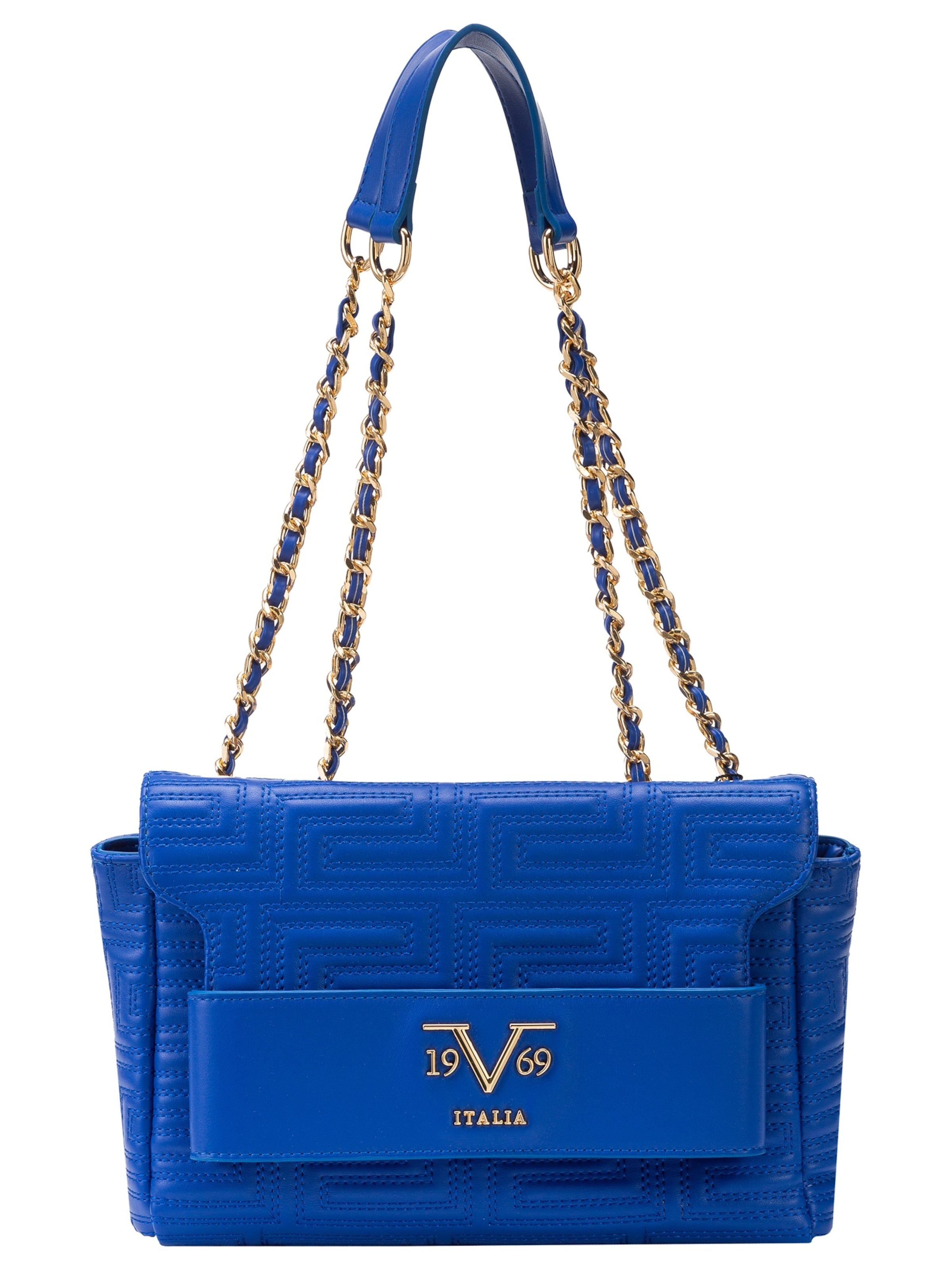 19V69 ITALIA Shoulder Bag 'Gaia Ornmt' in Blue: front