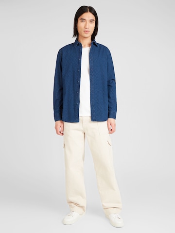 UNITED COLORS OF BENETTON Regular fit Srajca | modra barva