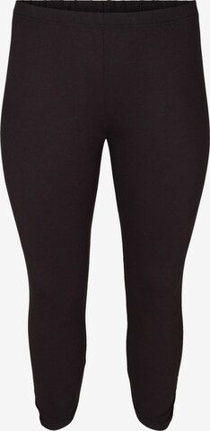 Zizzi Skinny Leggings in Zwart: voorkant