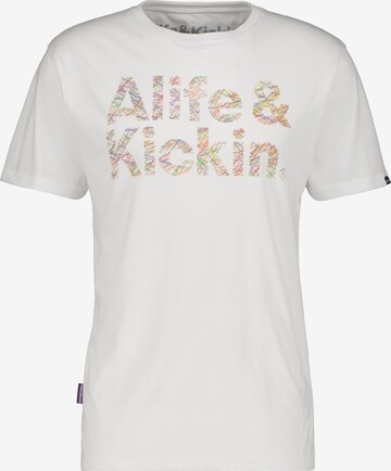 Alife and Kickin T-Shirt in Weiß: predná strana