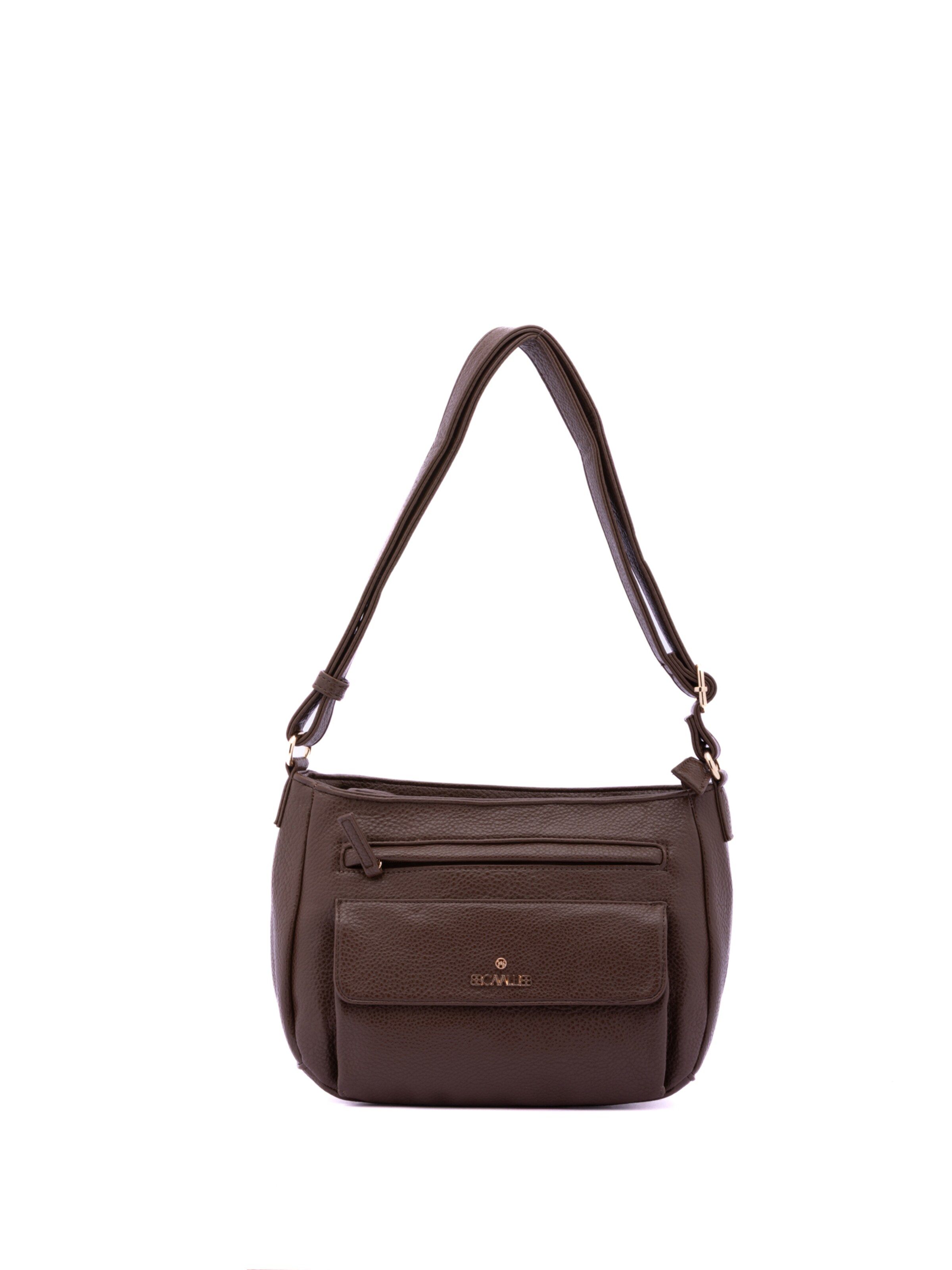 Borsa a spalla 'Borsa a Spalla Donna B Cavalli Ecopelle Zip' di B. Cavalli in marrone: frontale