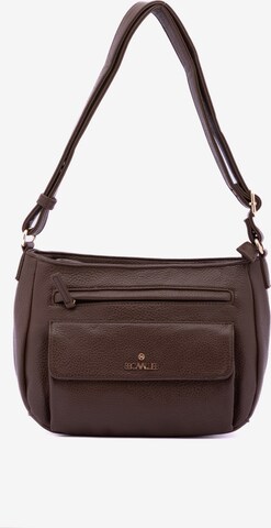 Borsa a spalla 'Borsa a Spalla Donna B Cavalli Ecopelle Zip' di B. Cavalli in marrone: frontale
