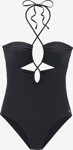 LASCANA Bralette Swimsuit in Black: front