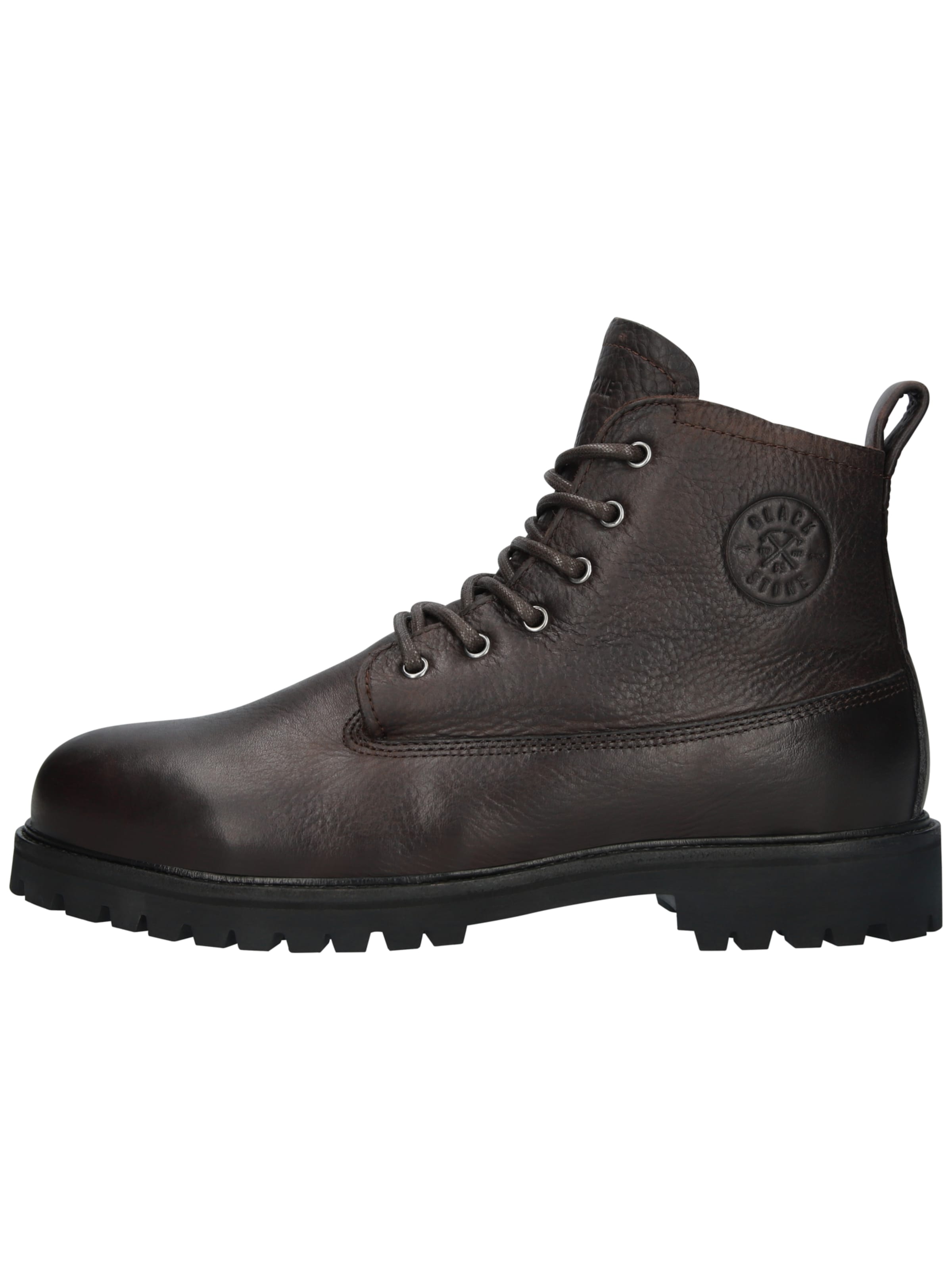 BLACKSTONE Boots med snörning 'Rock Hardy OM62' i brun: framsida