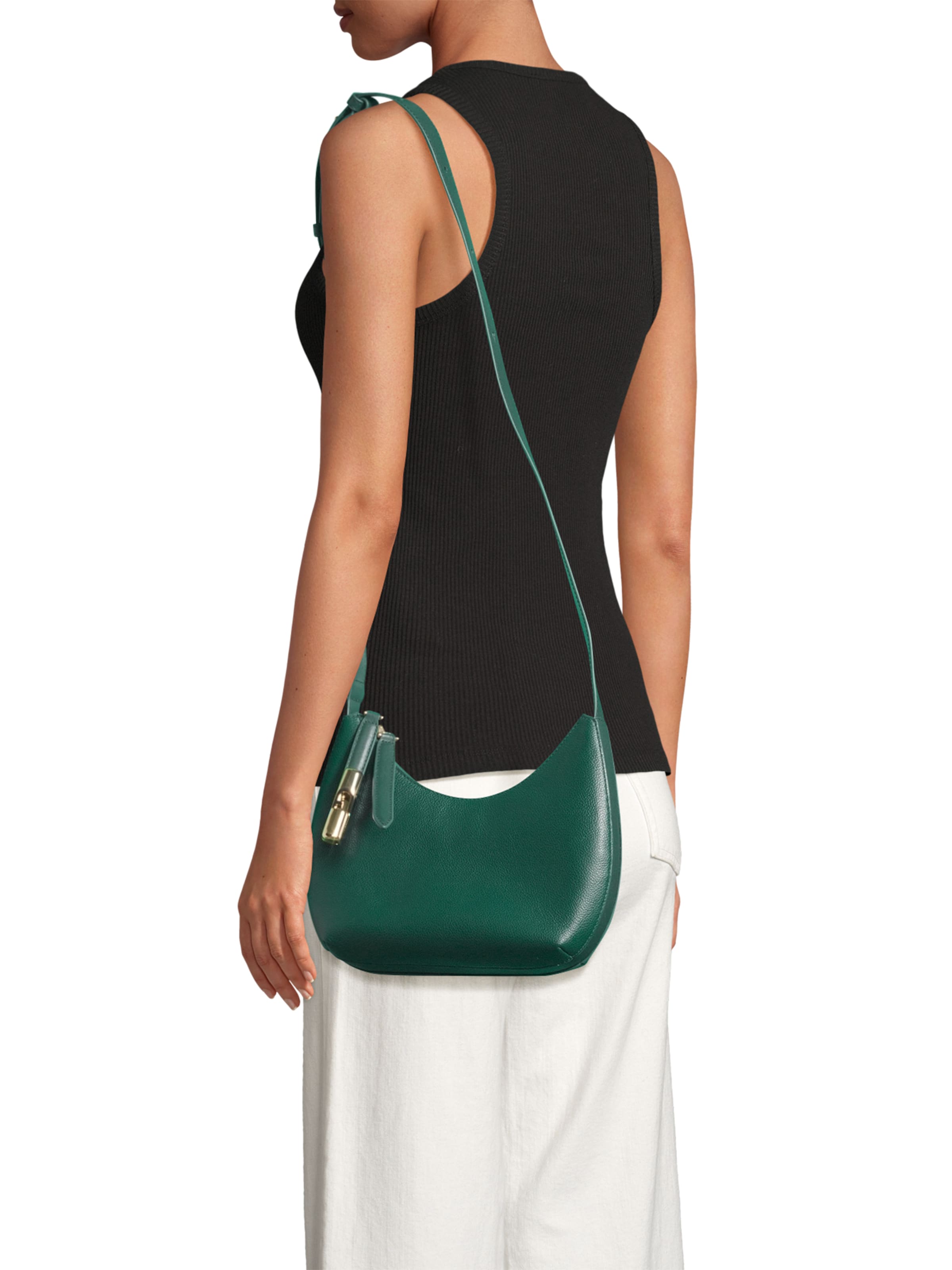 Borsa a tracolla 'GOCCIA' di FURLA in verde: frontale