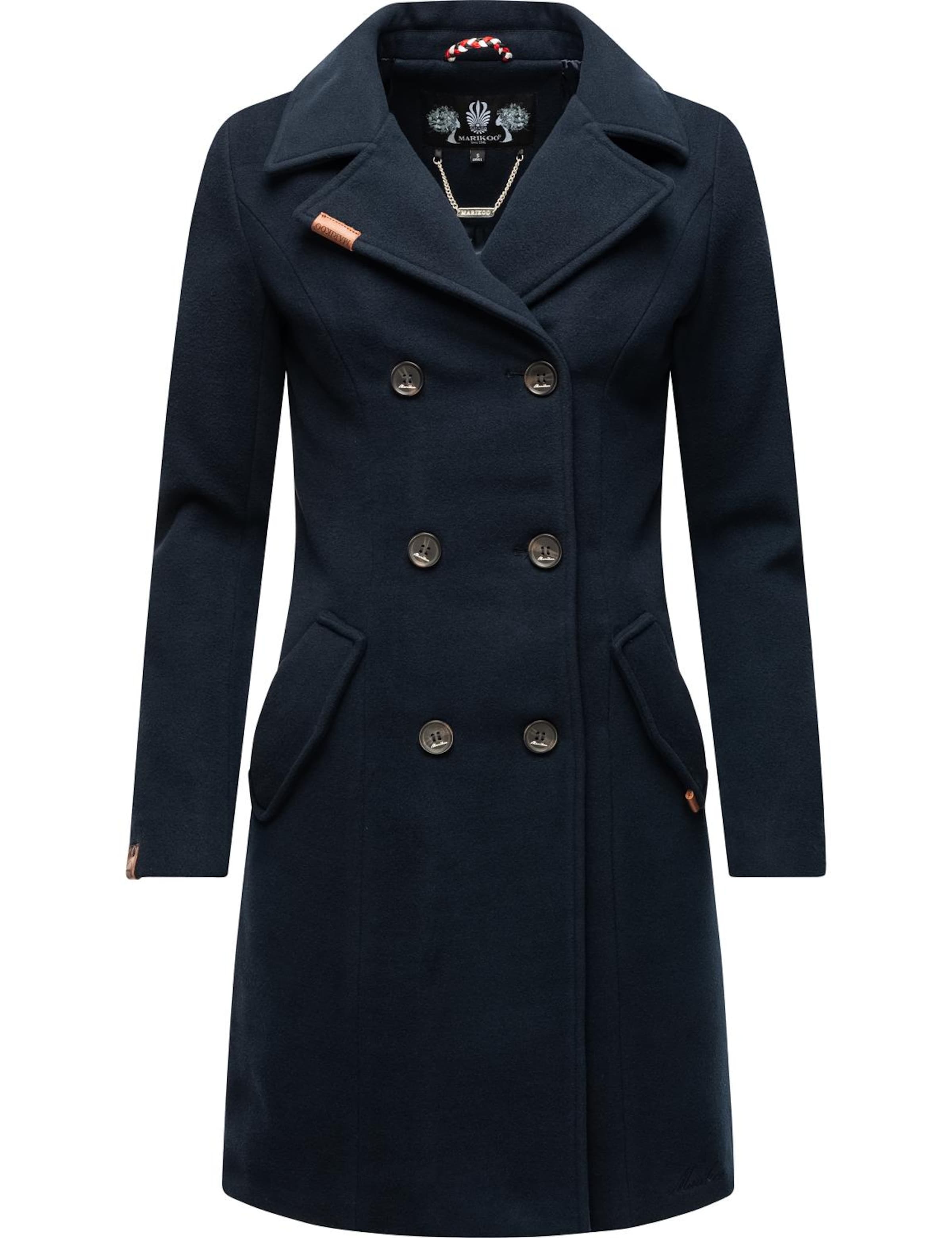 MARIKOO Płaszcz przejściowy 'Nanakoo' w kolorze niebieski: przód