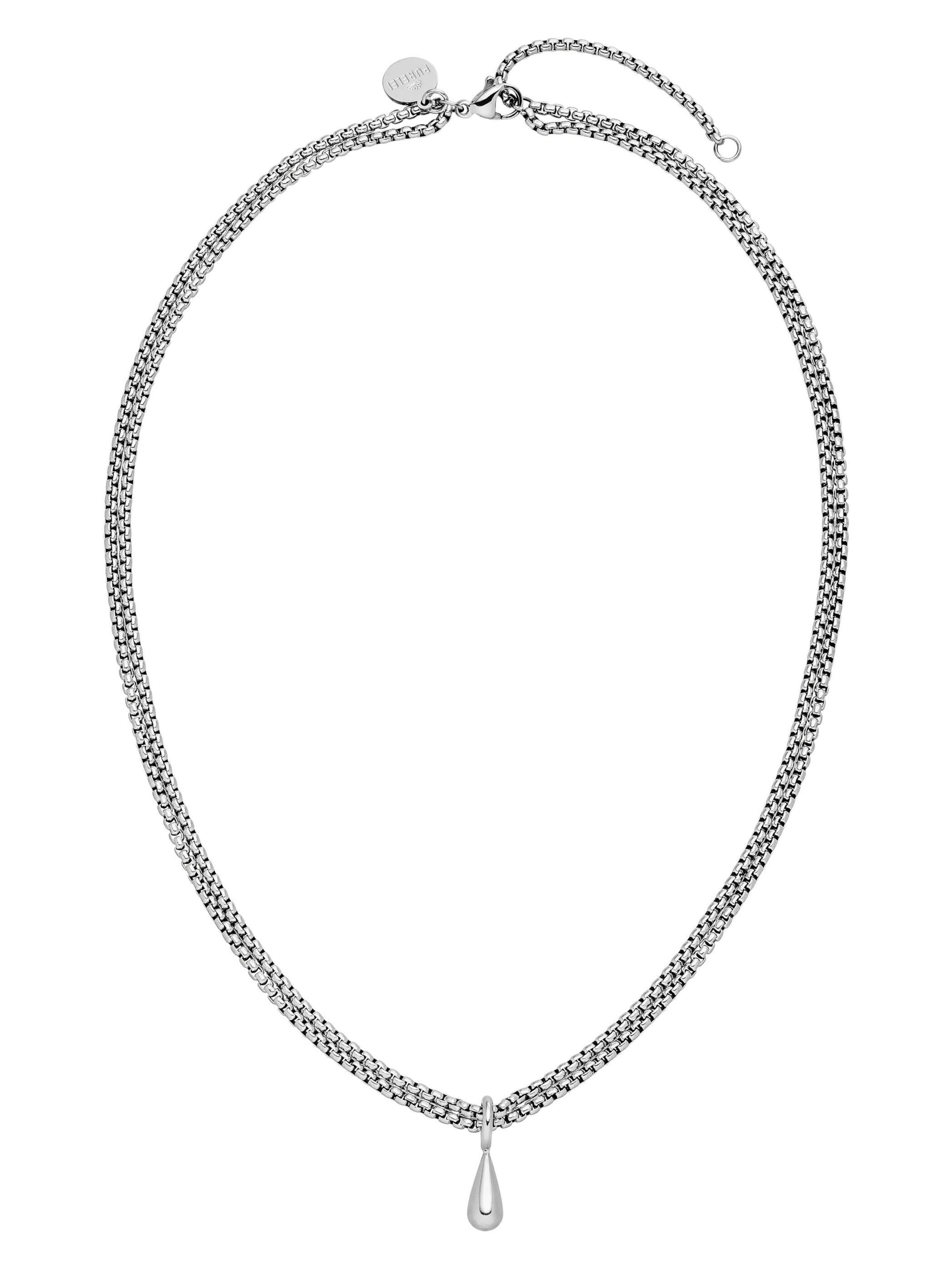 PURELEI - Cadena 'Droplet' en plata: frente
