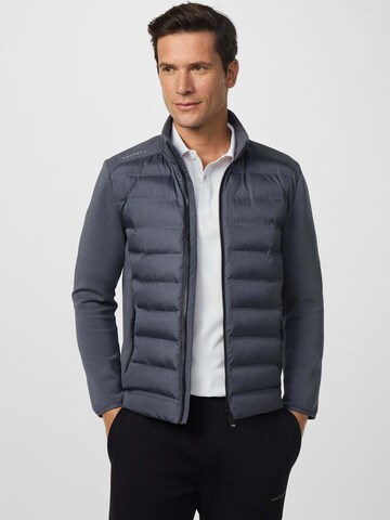 Hackett London Jacke 'HS LT WT HYBRID FZ' in Grau: Vorderseite