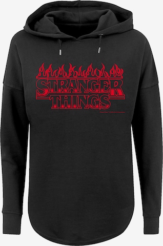 F4NT4STIC Sweatshirt 'Stranger Things Flames Netflix TV Series' in Black: front