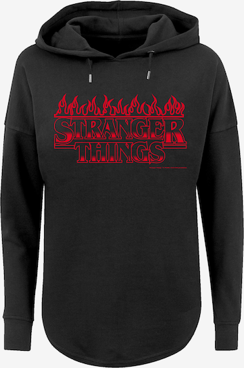 F4NT4STIC Sweatshirt 'Stranger Things Flames Netflix TV Series' in knallrot / schwarz, Produktansicht