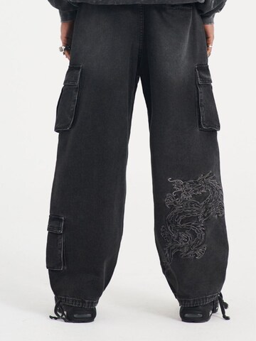 Ed Hardy Baggy Cargo farmer 'Dragon' - fekete: elől