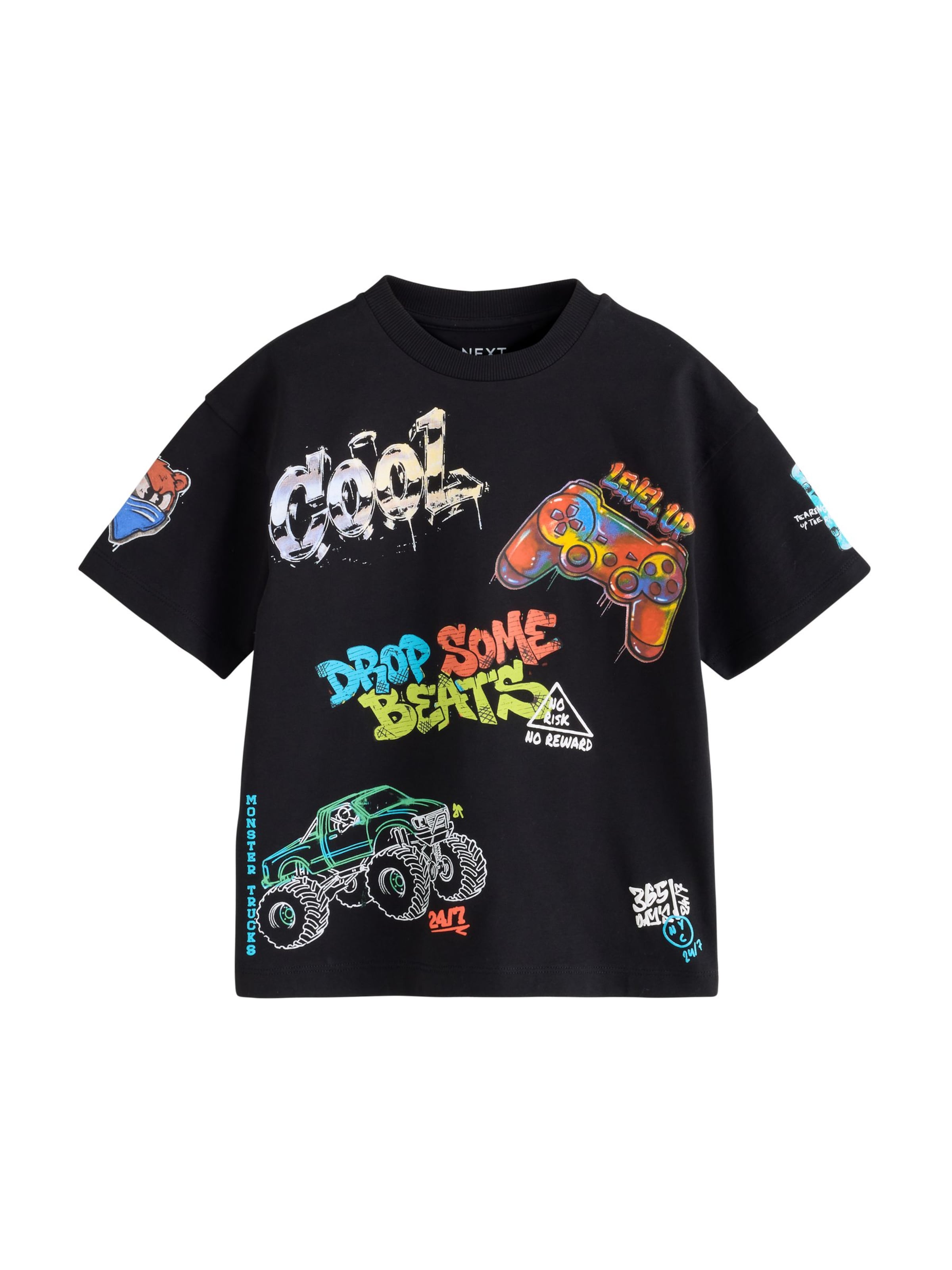 Next Shirt in Black: front