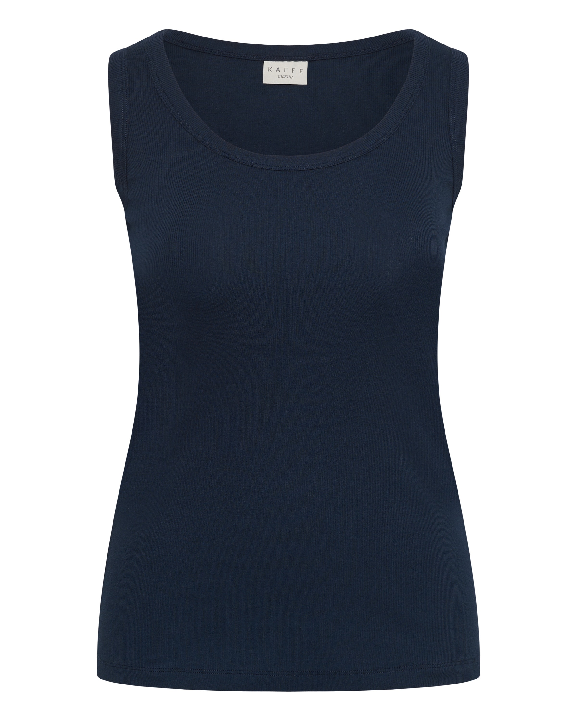 KAFFE CURVE Top 'KCcarina' in Blau: Vorderseite