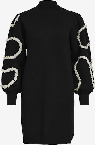 OBJECT Knitted dress in Black: front