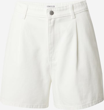 EDITED Normalny krój Spodnie 'Lilyan' w kolorze biały: przód
