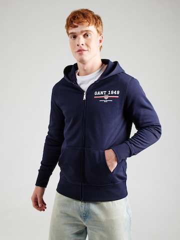 GANT Bluza rozpinana w kolorze niebieski: przód