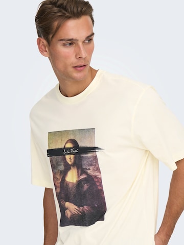 Only & Sons Paita 'ONSMONALISA' värissä valkoinen