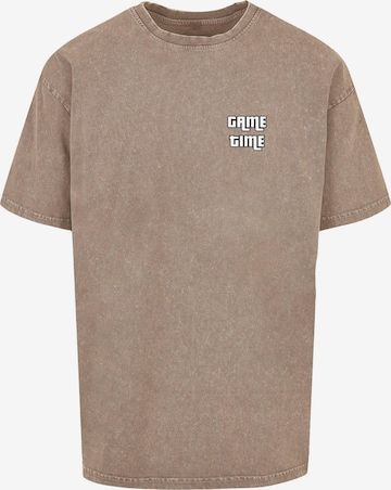 Merchcode Shirt 'Grand Start' in Bruin: voorkant