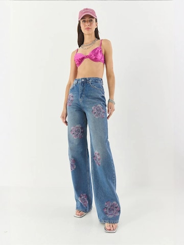 Wide leg Jeans di Bianco Lucci in blu