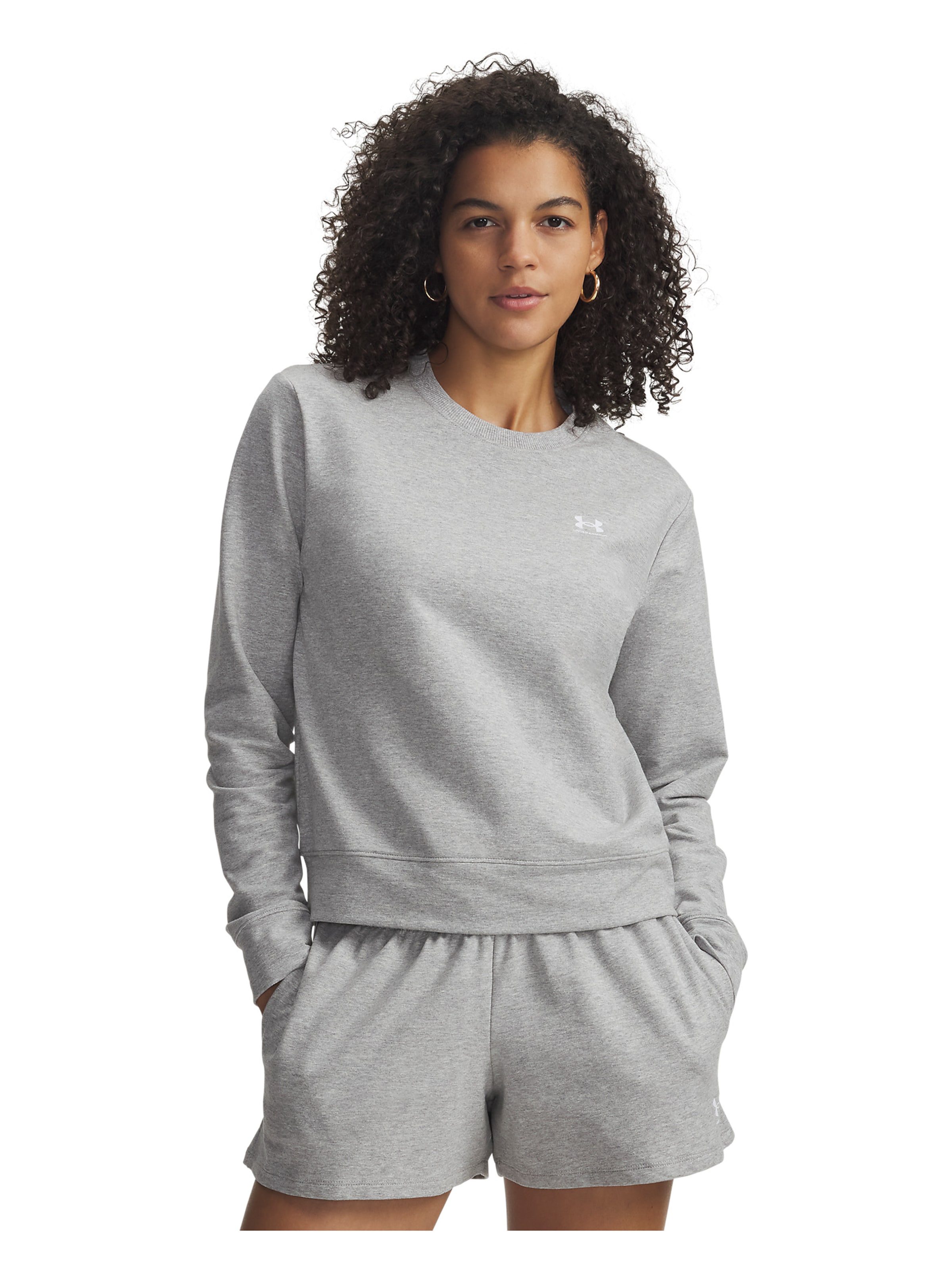 UNDER ARMOUR Sportief sweatshirt in Grijs: voorkant
