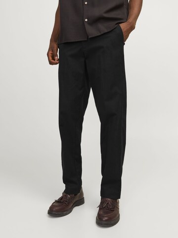 JACK & JONES Regular Chino Pants in Black: front