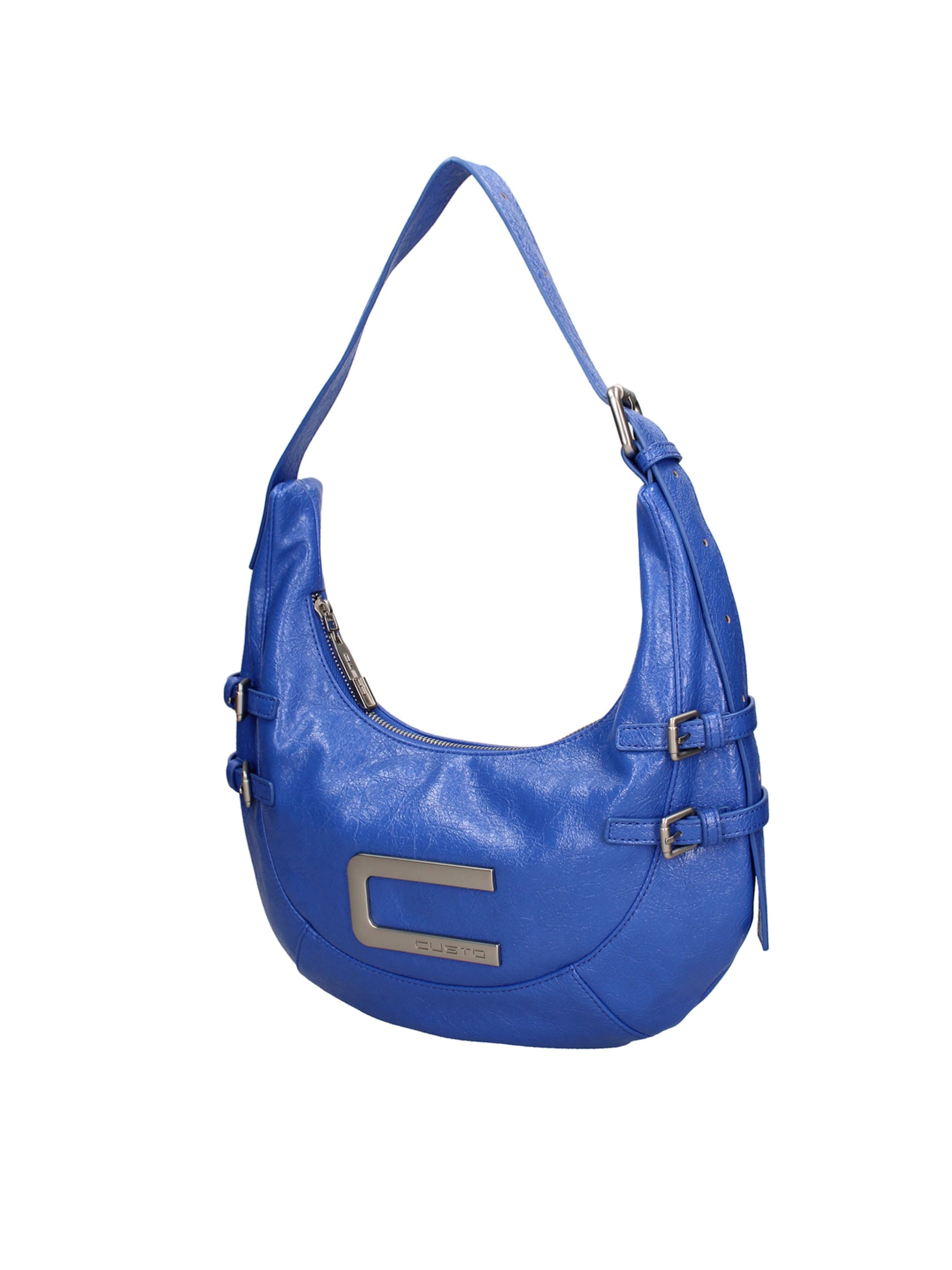 Borsa a spalla di Custo Barcelona in blu: frontale
