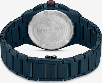 SWISS MILITARY HANOWA Analoog horloge 'SIDEWINDER CERAMIC' in Blauw