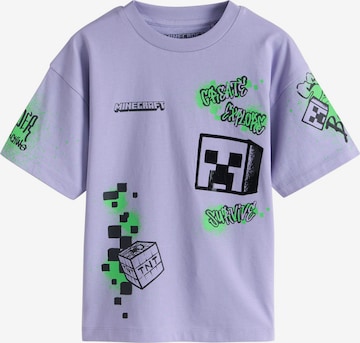 T-Shirt 'Minecraft' Next en violet : devant
