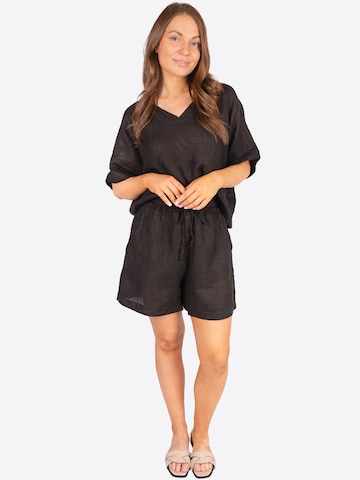 Loosefit Pantalon 'BEATRICE LINO' Seasons of April en noir