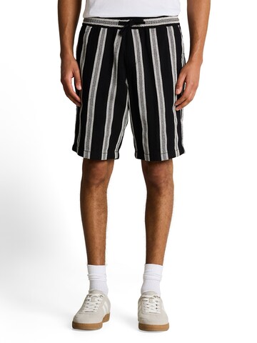 TOM TAILOR DENIM Loosefit Shorts in Schwarz: Vorderseite