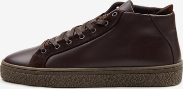 Marc O'Polo High-Top Sneakers in Brown: front
