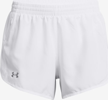 UNDER ARMOUR Regular Sporthose 'Fly By 3' in Weiß: Vorderseite
