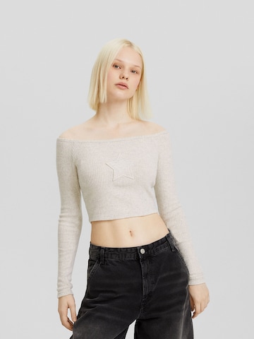 Bershka Neulepaita värissä beige: edessä