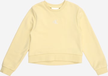Calvin Klein Jeans Sweatshirt i gul: framsida