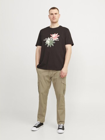 Jack & Jones Plus Regular Cargobroek 'STACE SUMMER' in Beige