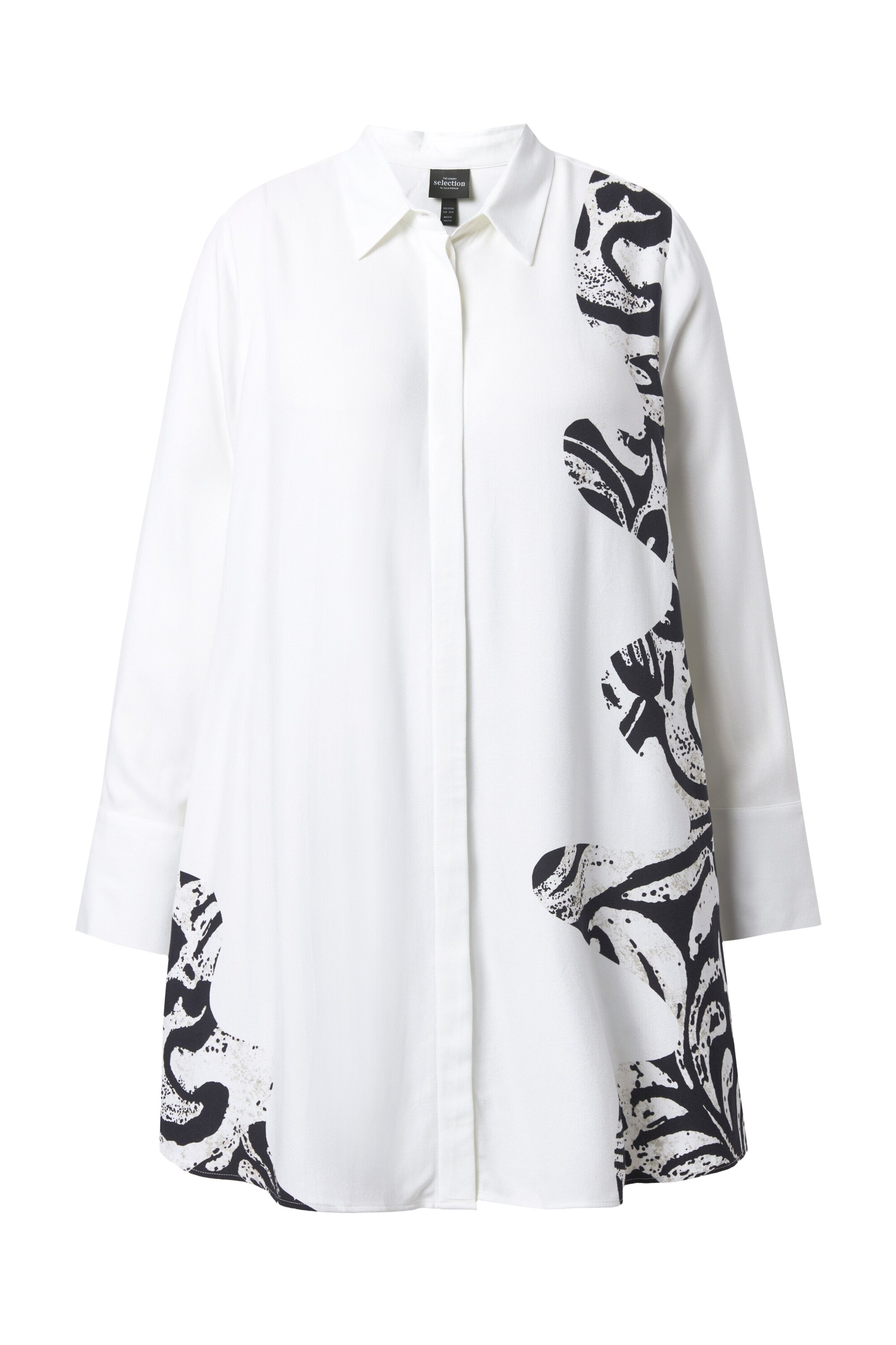 Ulla Popken Blouse in Zwart: voorkant