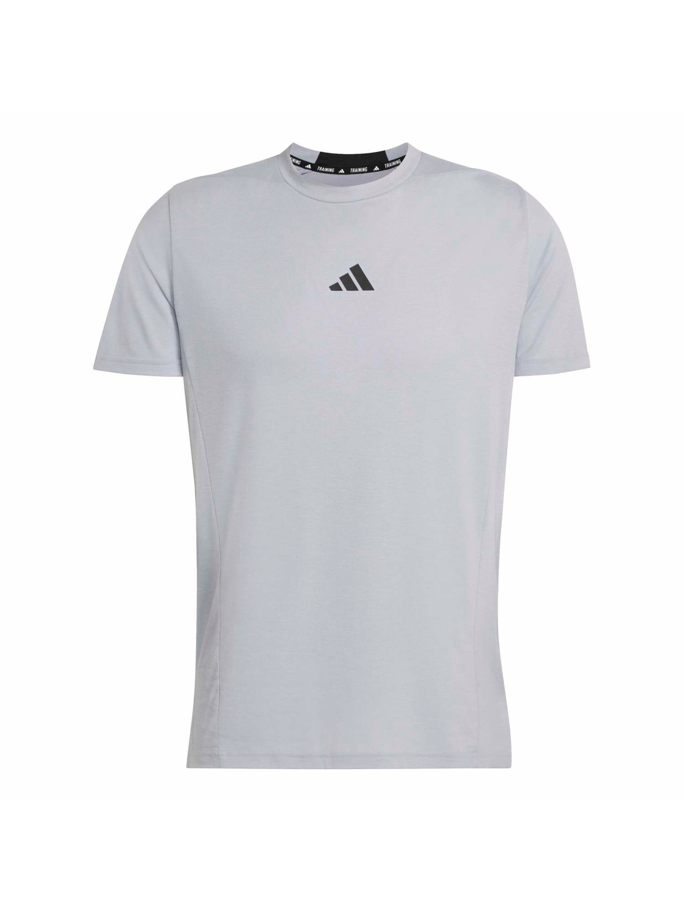 ADIDAS PERFORMANCE Функционална тениска 'Designed For Training' в сиво: отпред