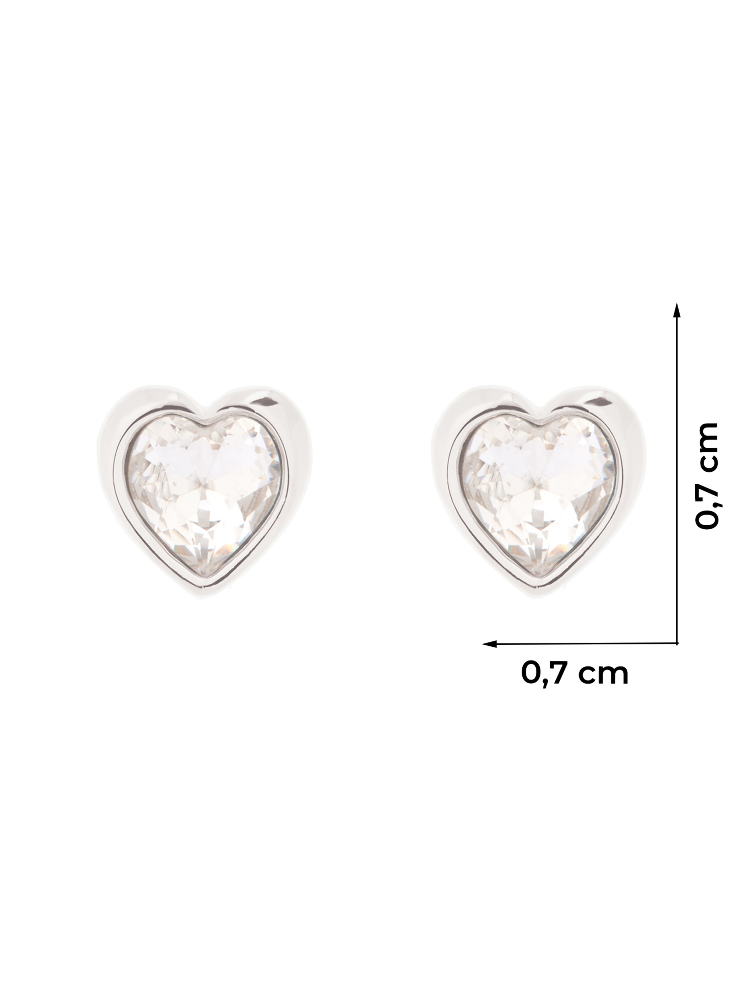 Cercei 'HAN: CRYSTAL HEART EARRING' de la Ted Baker pe argintiu