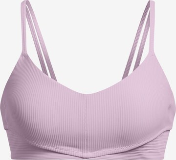 UNDER ARMOUR Bustier Sport bh 'Meridian Rib' in Lila: voorkant