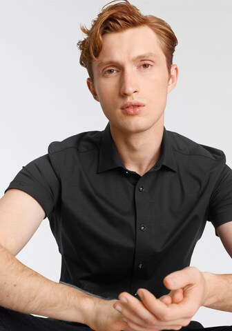 OLYMP Regular fit Button Up Shirt in Black