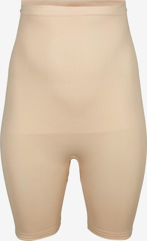 Skinny Pantalon modelant Zizzi en beige : devant