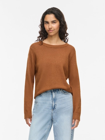 VILA Sweater 'VIRil' in Brown: front