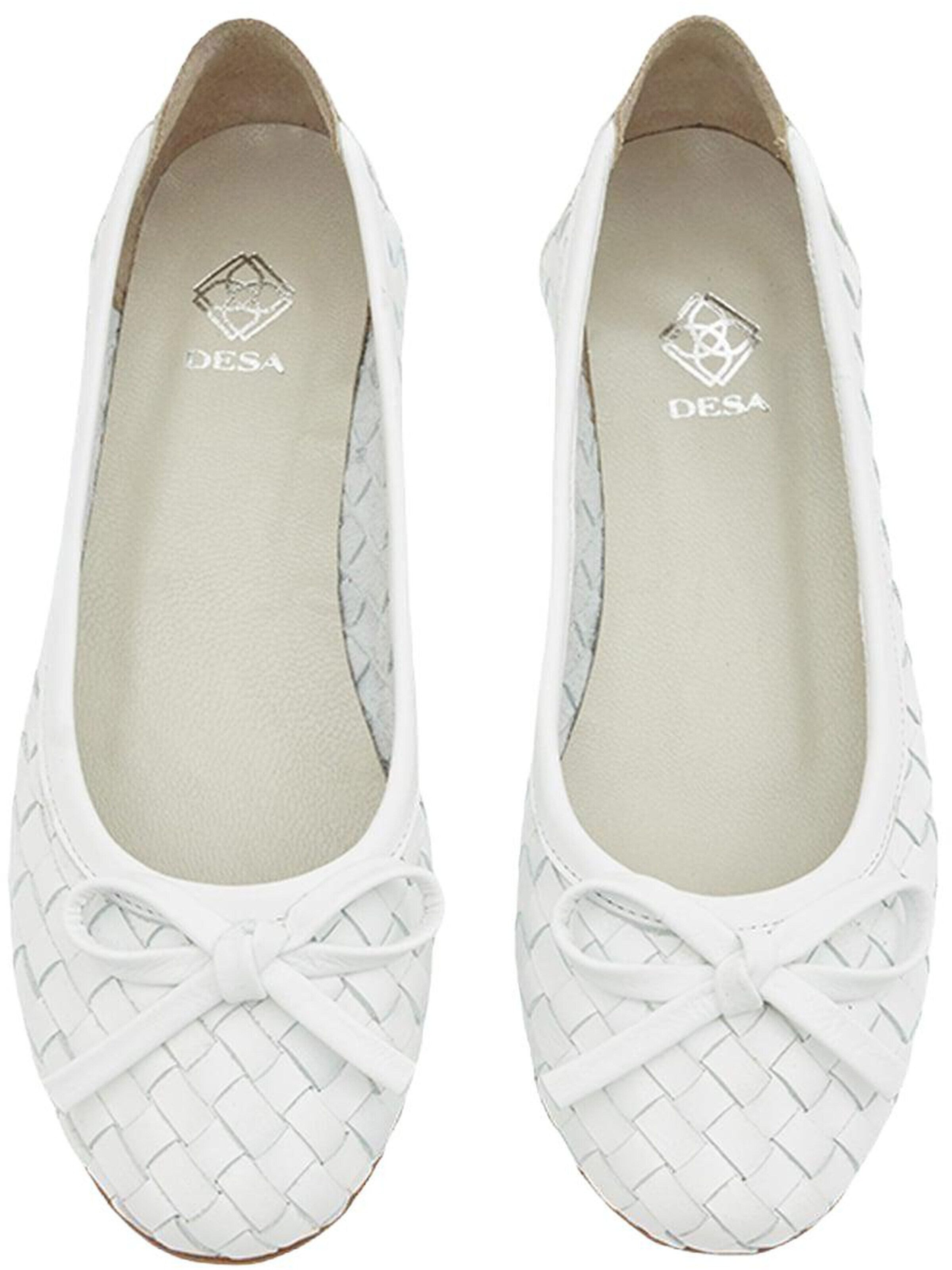 Desa Ballet Flats 'Ballerinas' in White