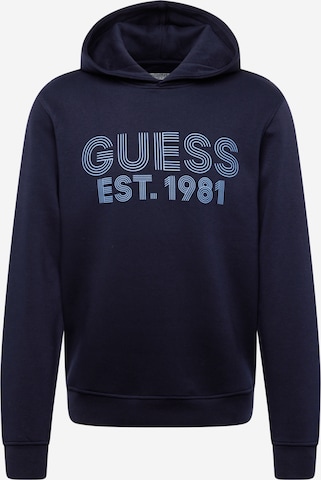 Sweat-shirt 'Beau' GUESS en bleu : devant