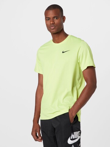 NIKE - Camisa funcionais 'Pro' em amarelo: frente