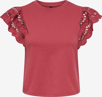 ONLY Тениска 'ONLMACY' в червено: отпред