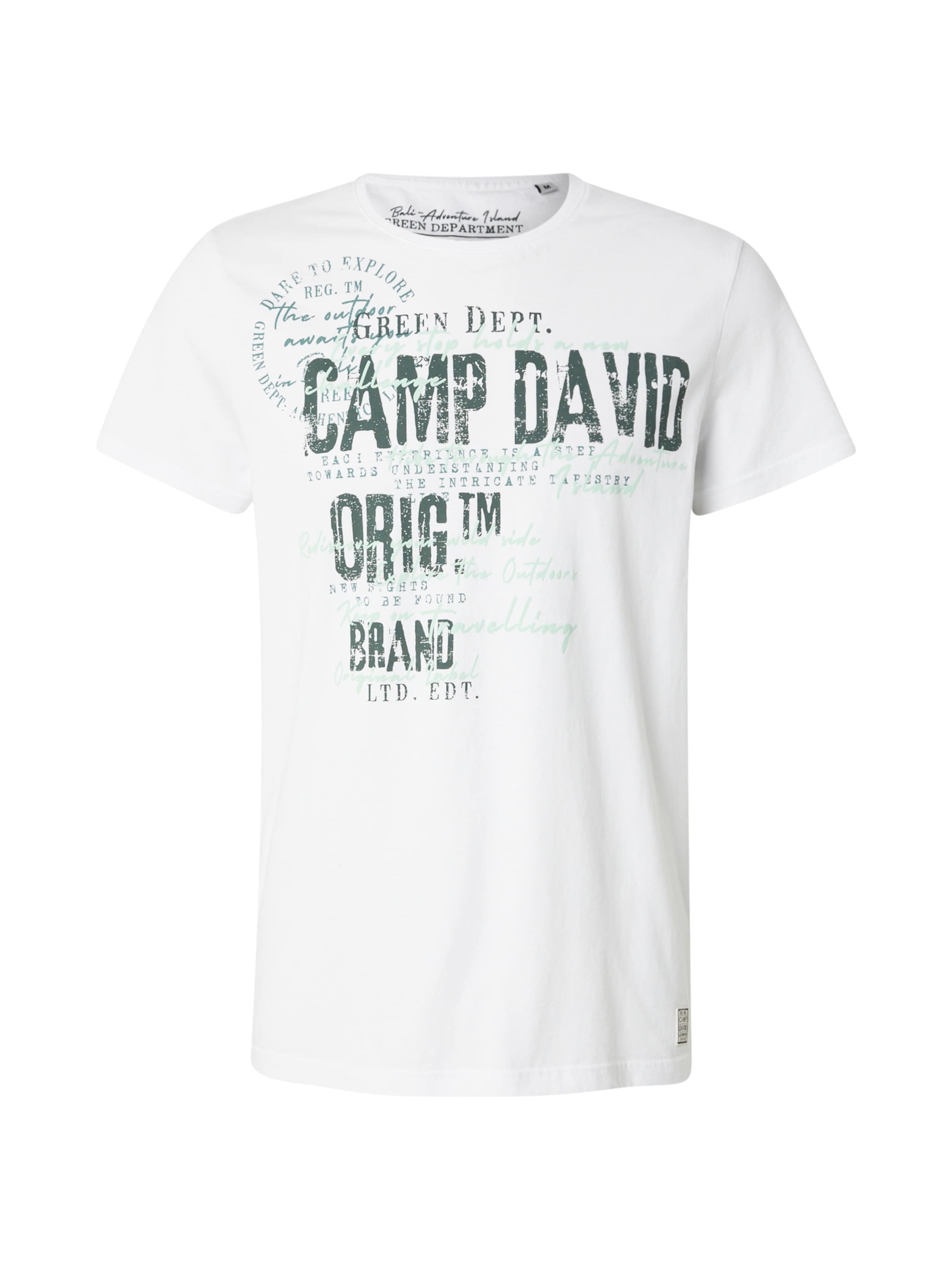 CAMP DAVID Majica | bela barva: sprednja stran